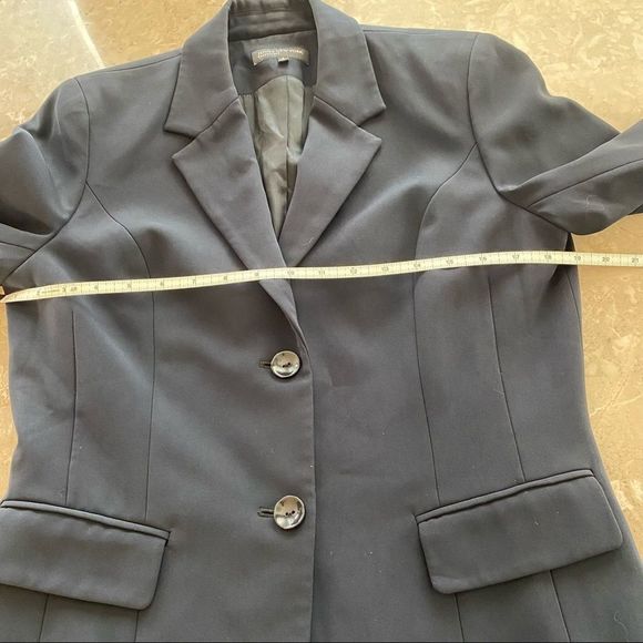 Jones New York black blazer jacket 2 buttons size 8 - Picture 7 of 9